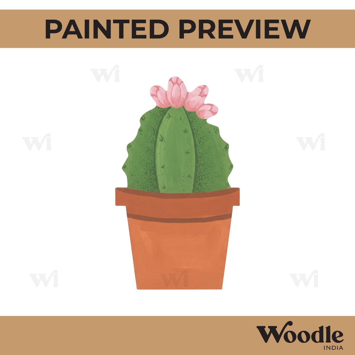 Cactus Cutout MDF Design 3