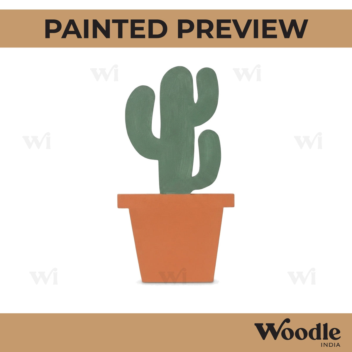 Cactus Cutout MDF Design 4