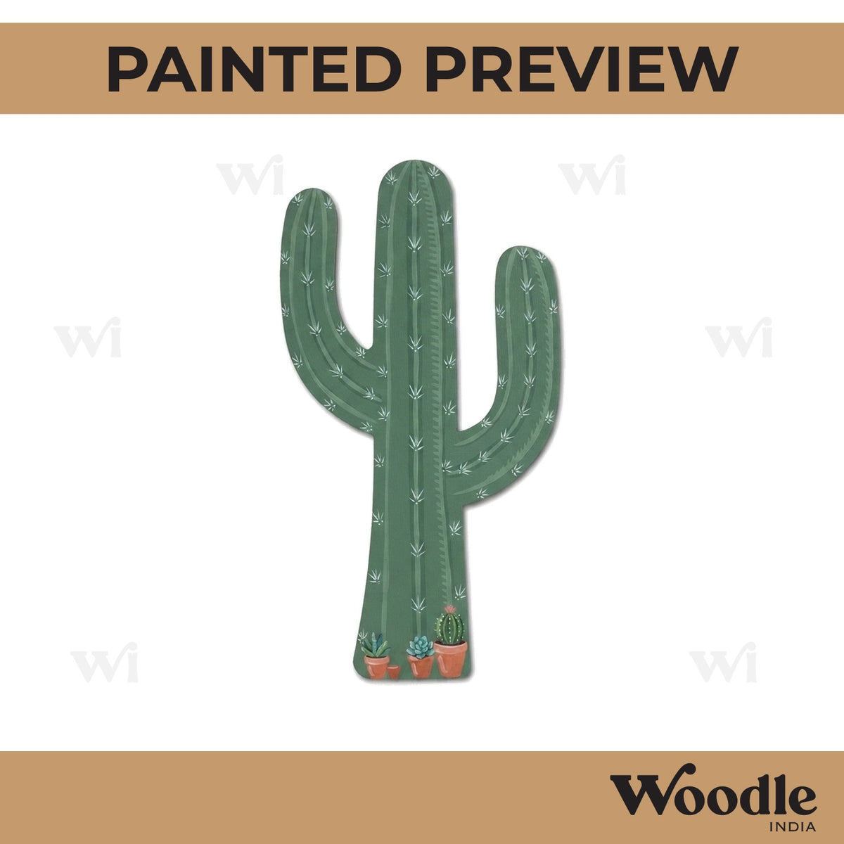 Cactus Cutout MDF Design 5