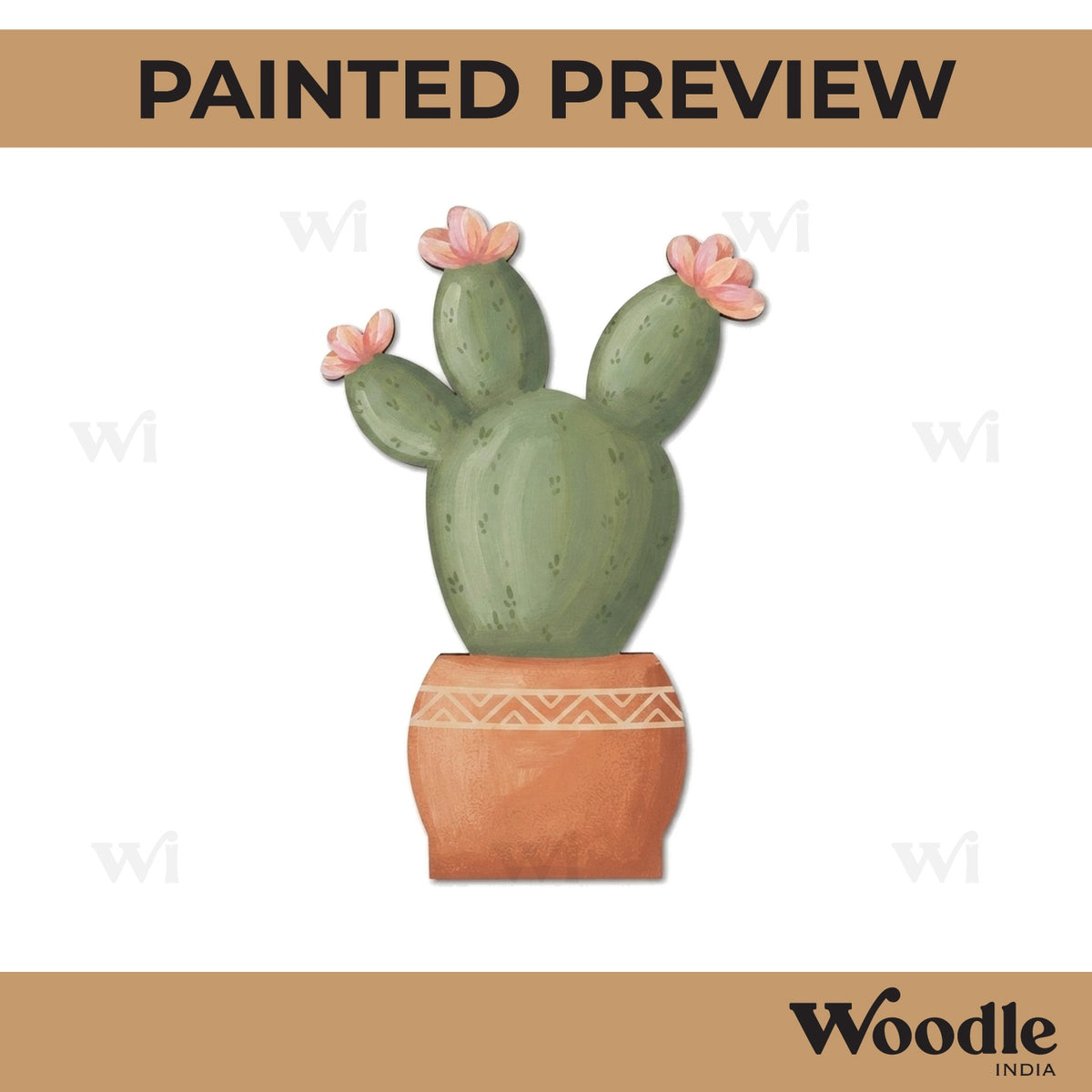 Cactus Cutout MDF Design 6