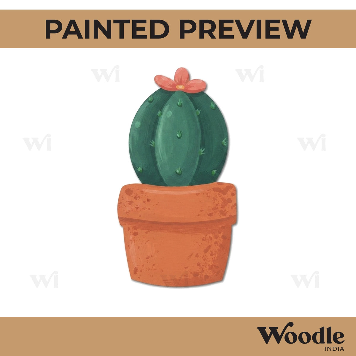 Cactus Cutout MDF Design 7