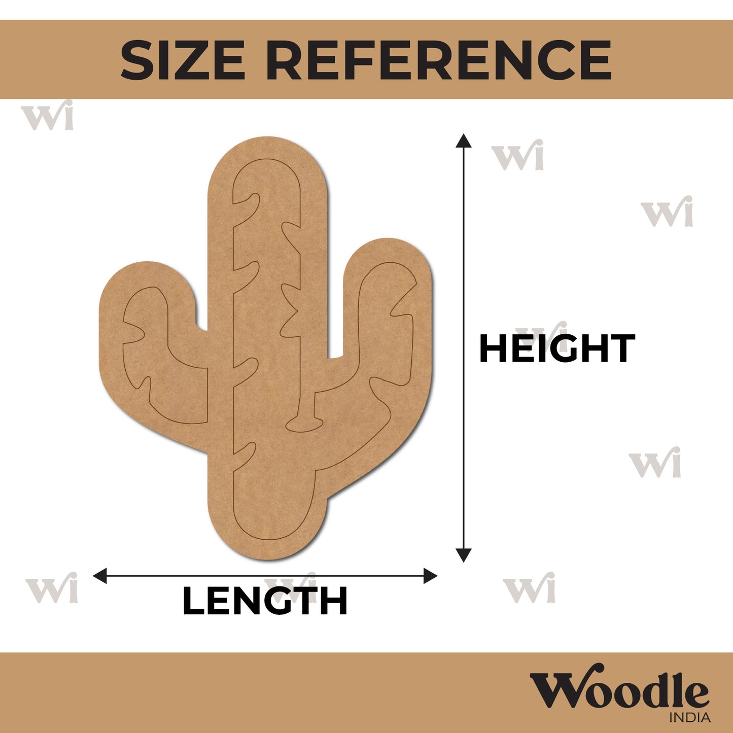 Cactus Pre Marked MDF Design 3