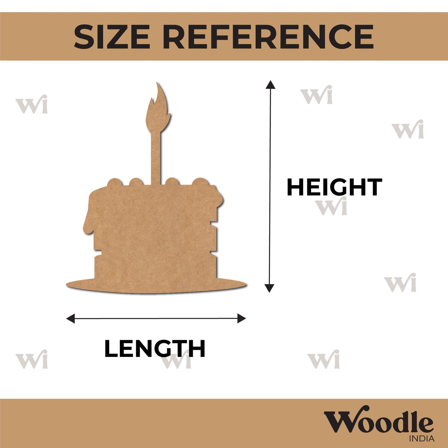Cake Cutout MDF Design 1