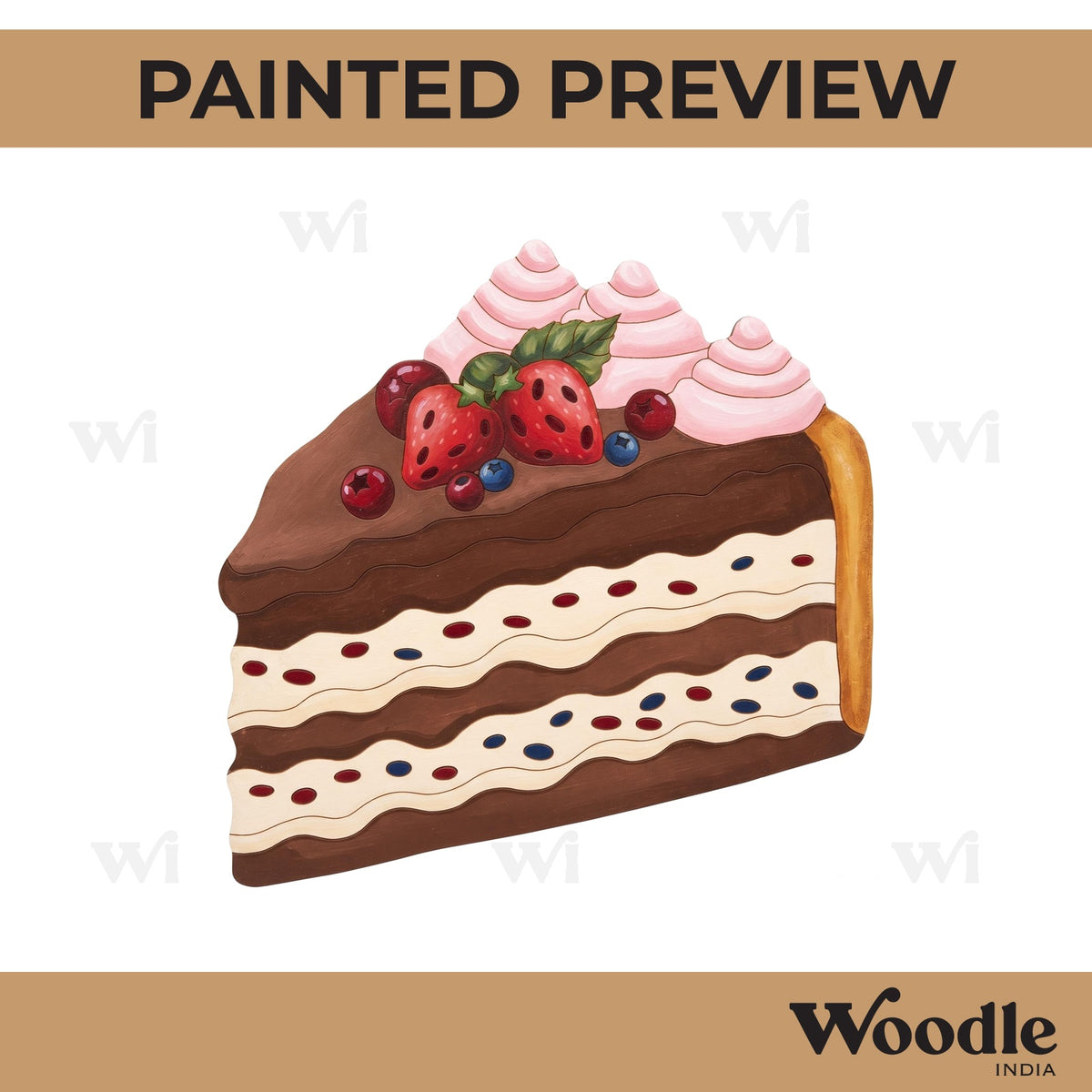 Cake Slice Pre Marked MDF Design 2