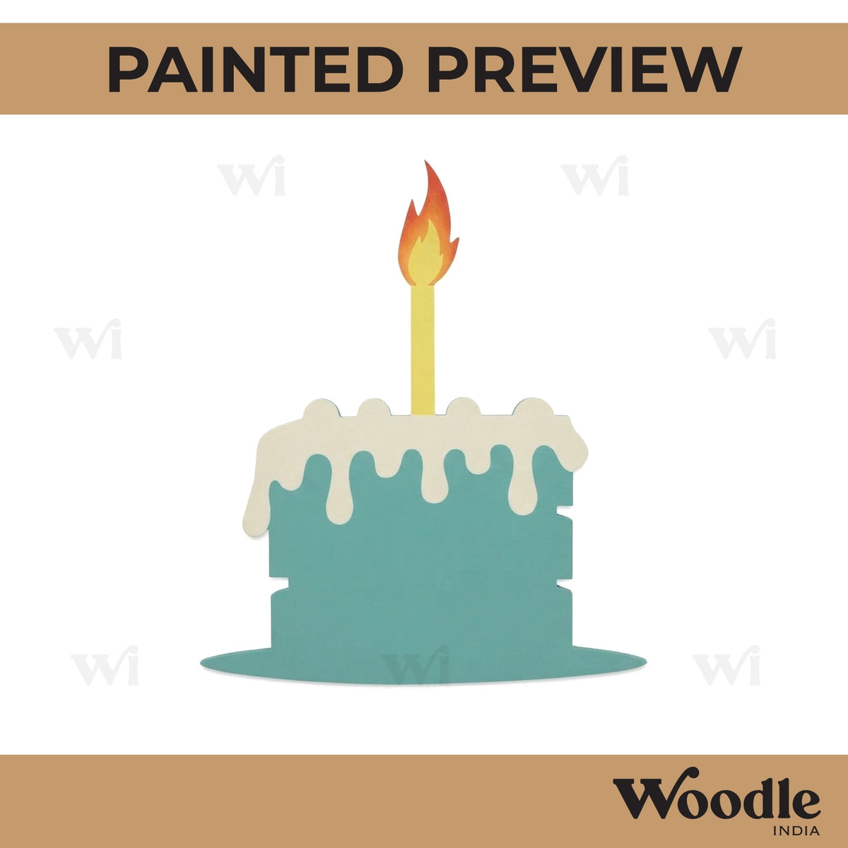 Cake Cutout MDF Design 1