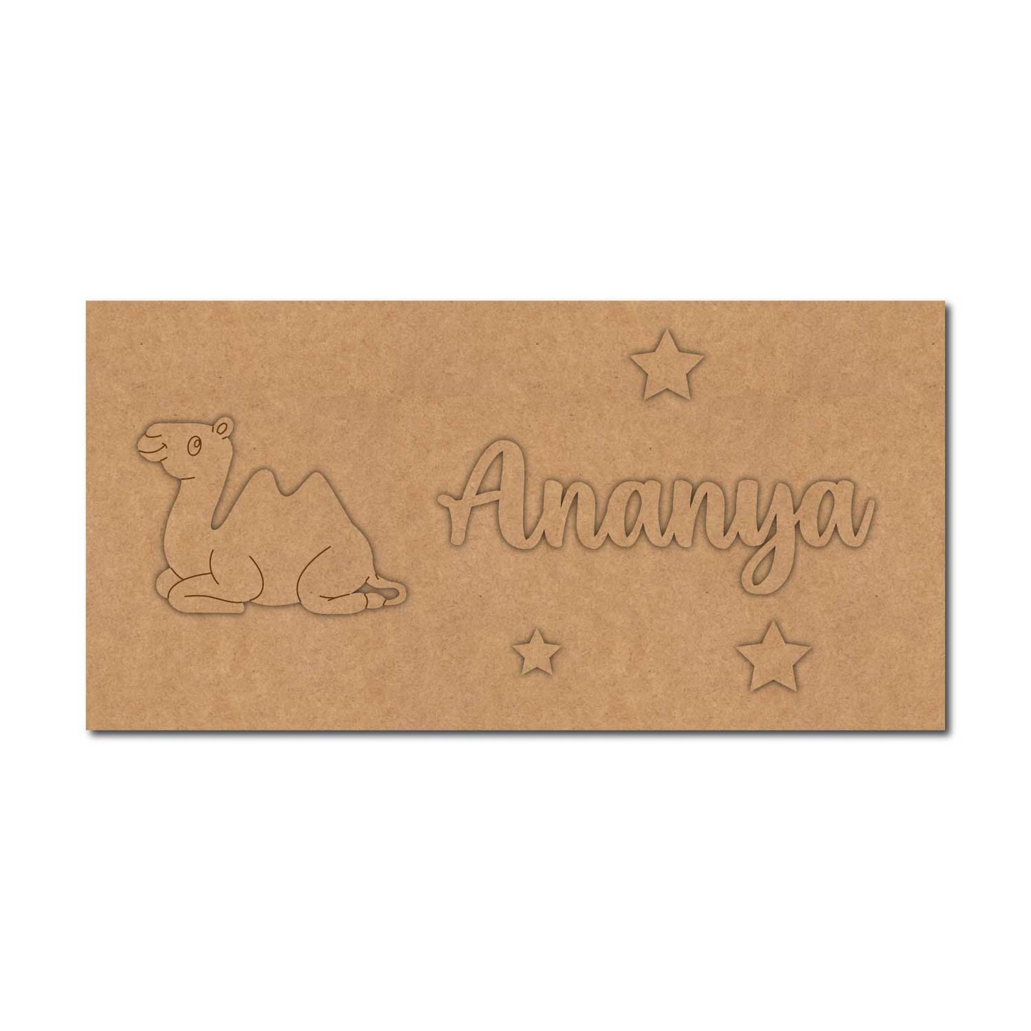 Camel Kids Nameplate MDF Design 1