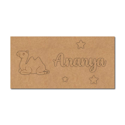 Camel Kids Nameplate MDF Design 1
