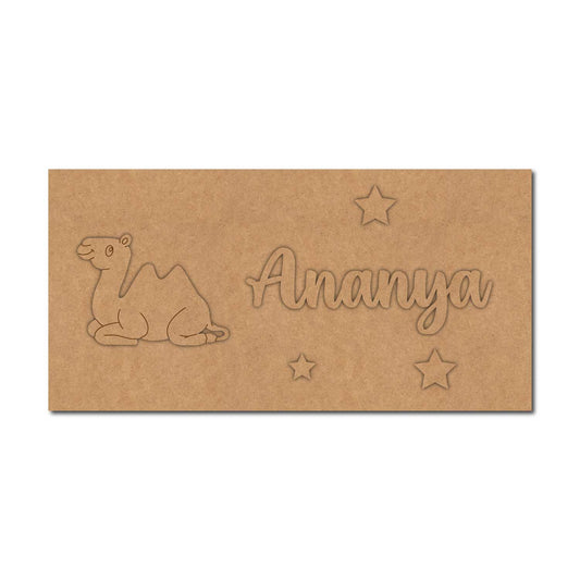 Camel Kids Nameplate MDF Design 1