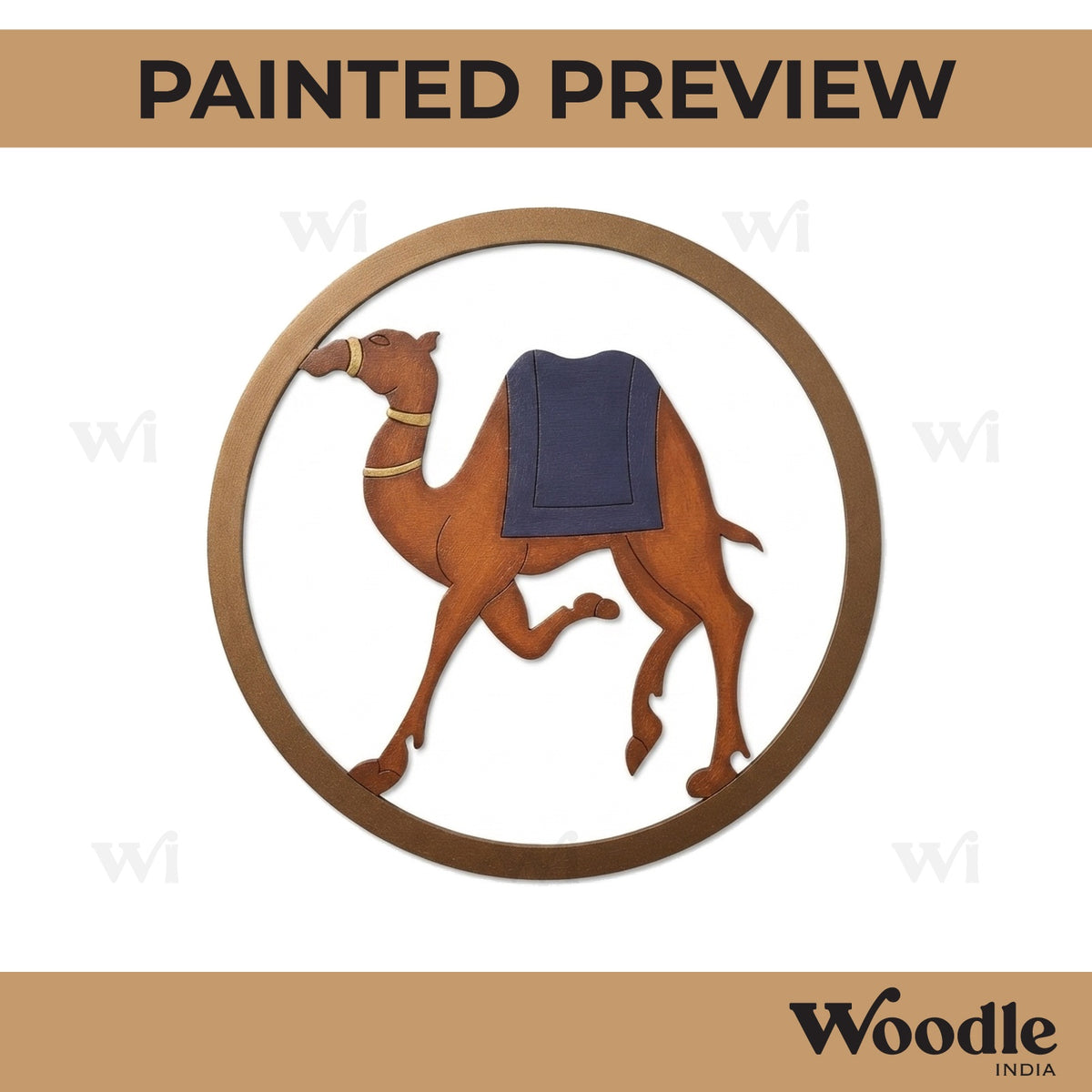 Camel Macrame Base Pre Marked MDF Design 1