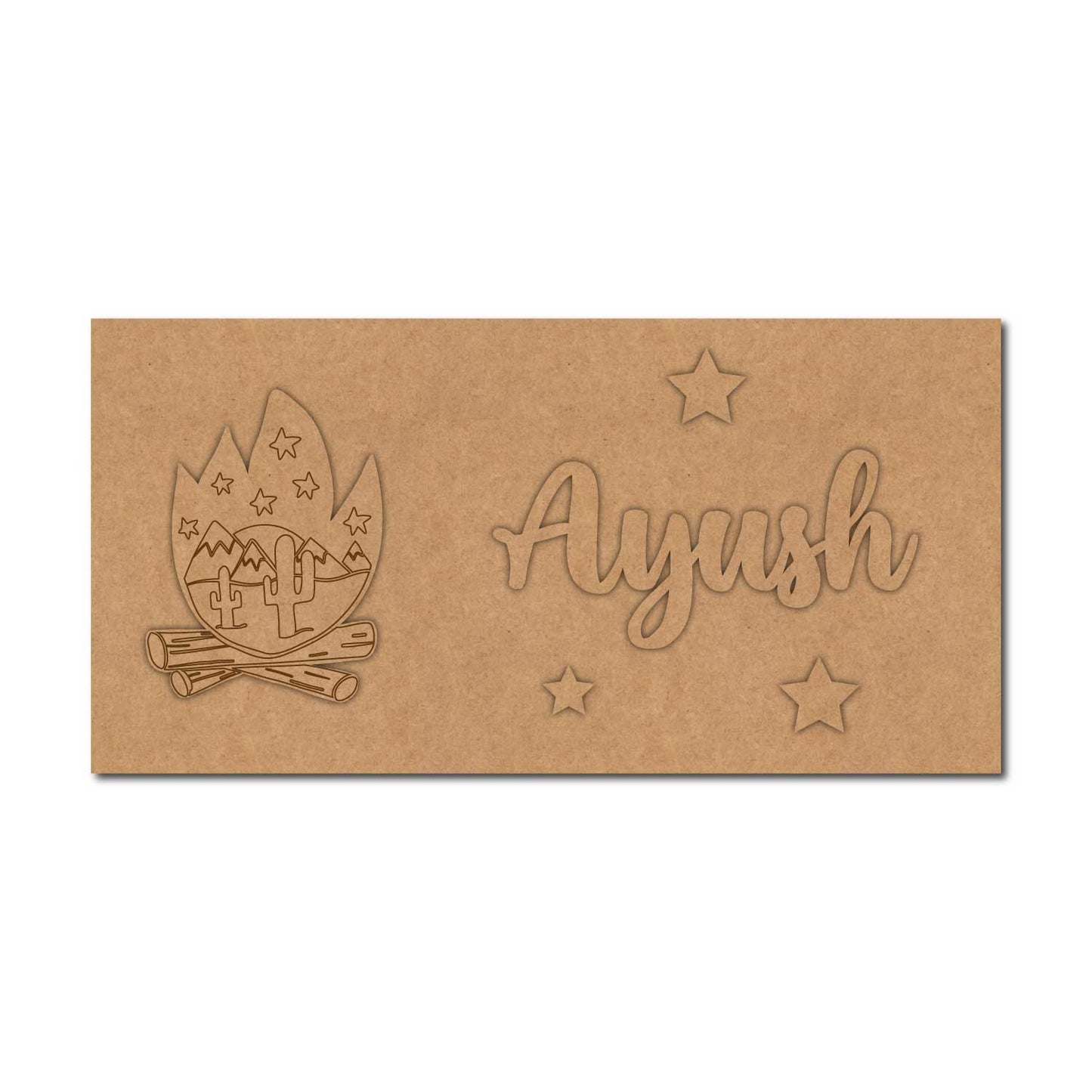 Campfire Kids Nameplate MDF Design 1