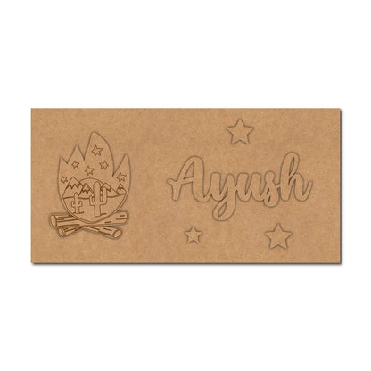 Campfire Kids Nameplate MDF Design 1