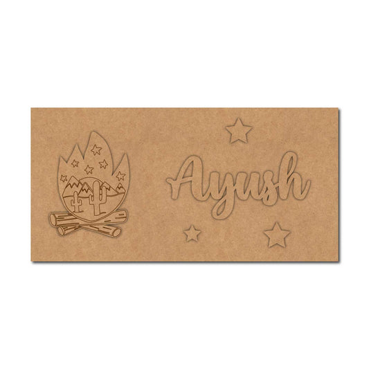 Campfire Kids Nameplate MDF Design 1