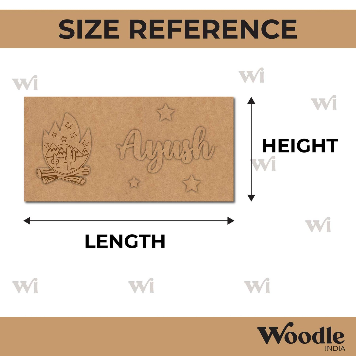 Campfire Kids Nameplate MDF Design 1