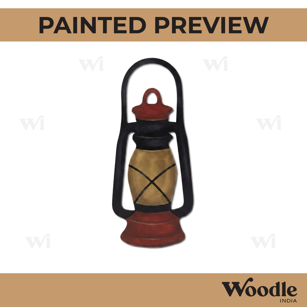 Camping Lantern Cutout MDF Design 1