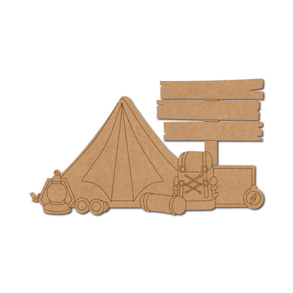 Camping Tent Pre Marked MDF Design 1