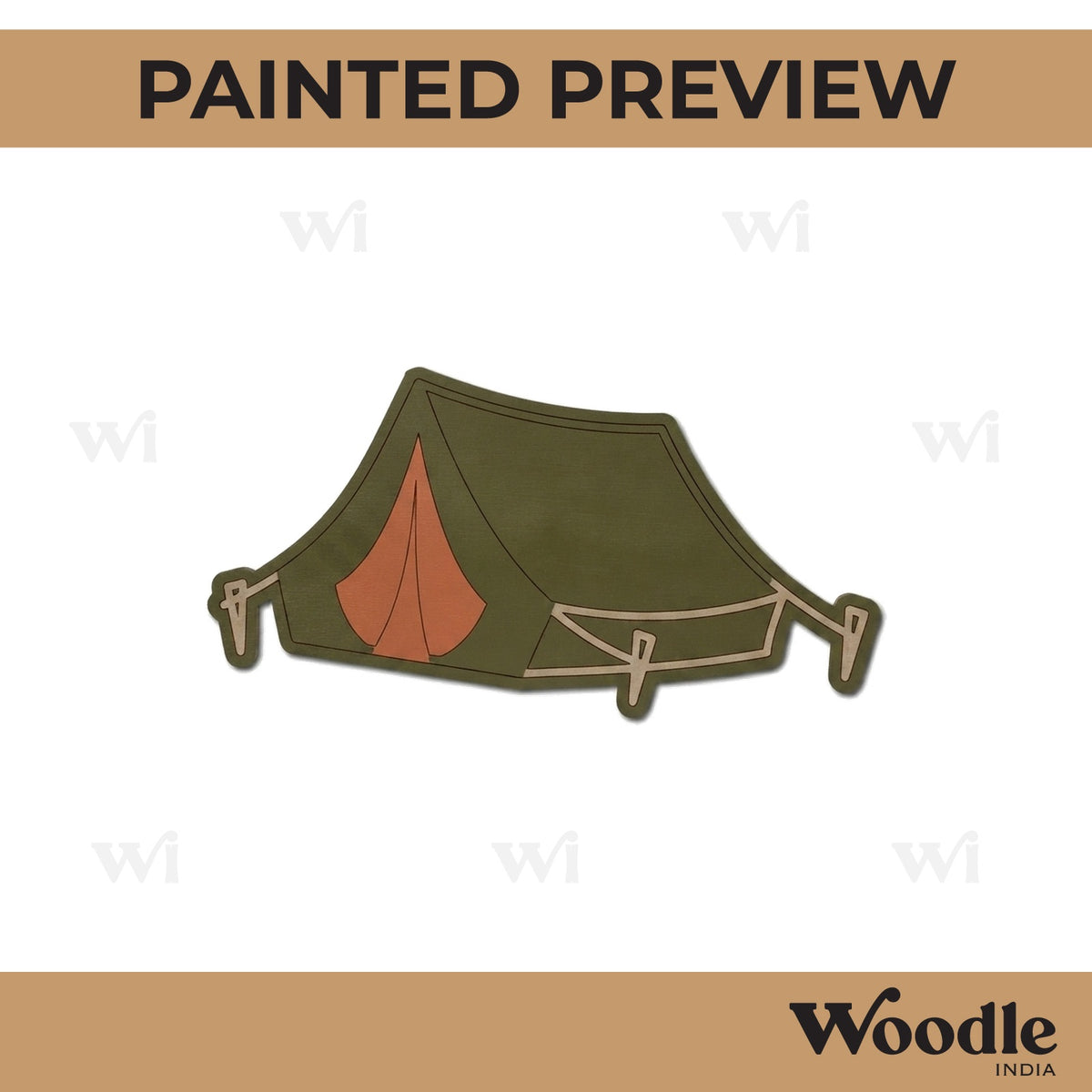 Camping Tent Pre Marked MDF Design 2