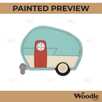 Camping Trailer Pre Marked MDF Design 2