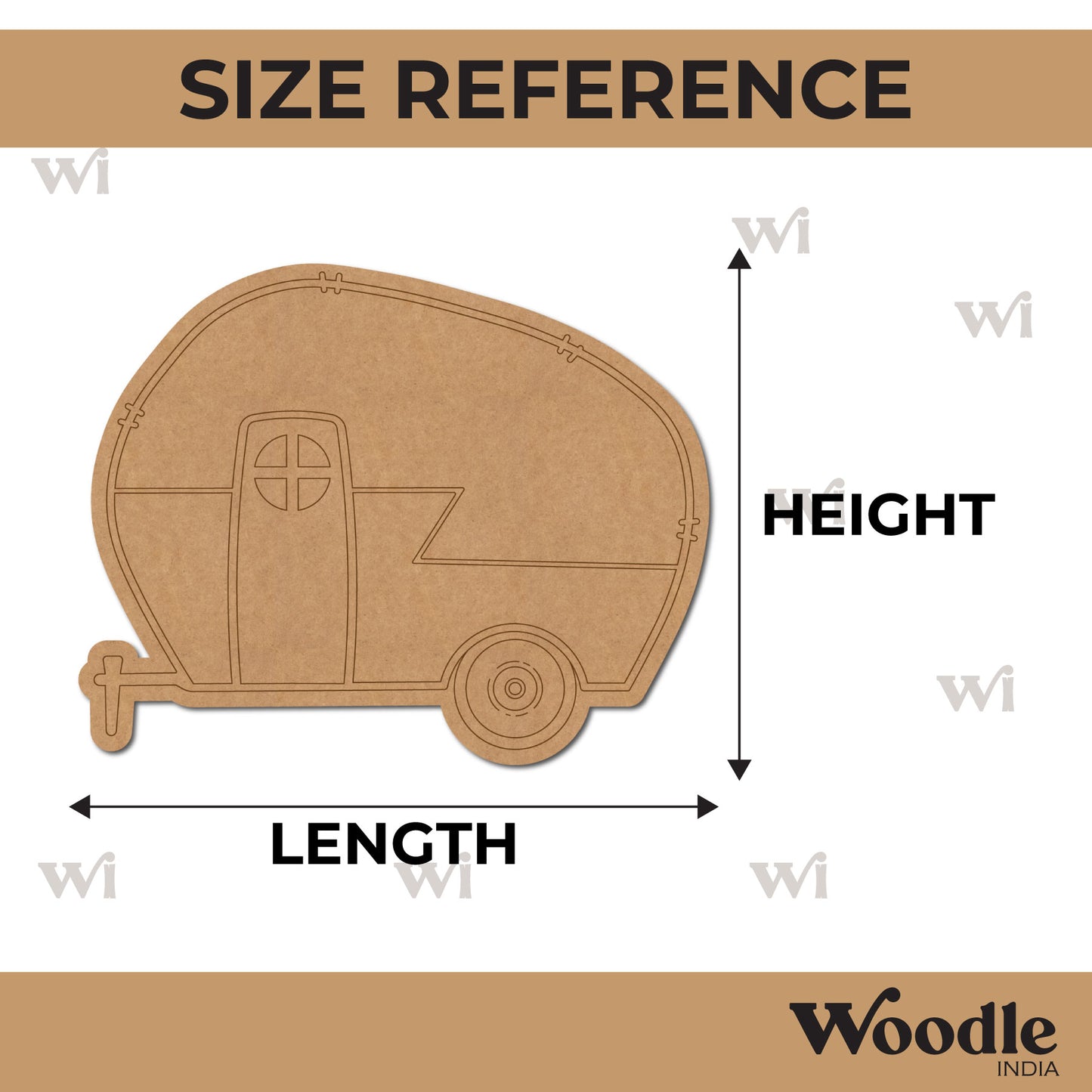 Camping Trailer Pre Marked MDF Design 2