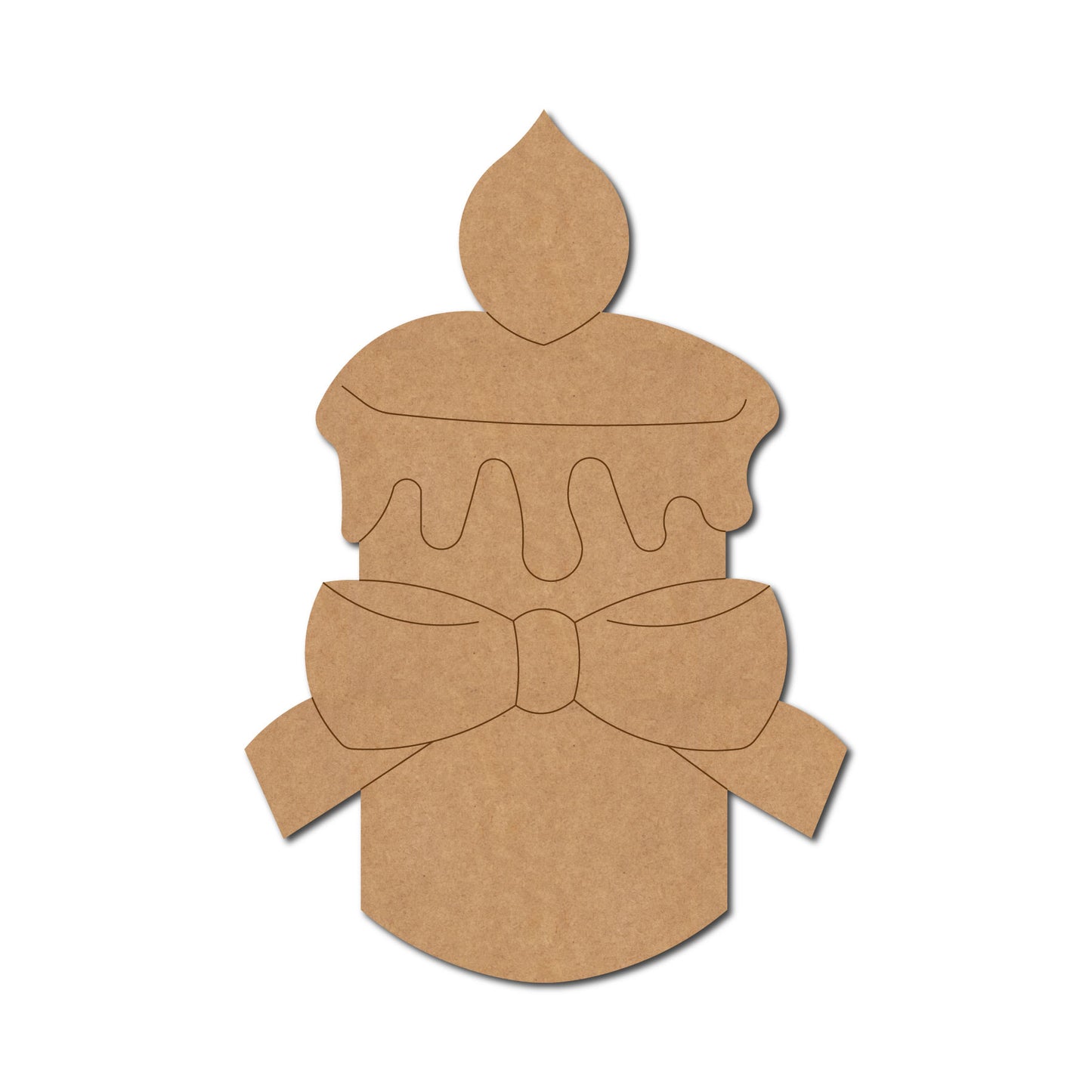 Candle Christmas Pre Marked MDF Design 1