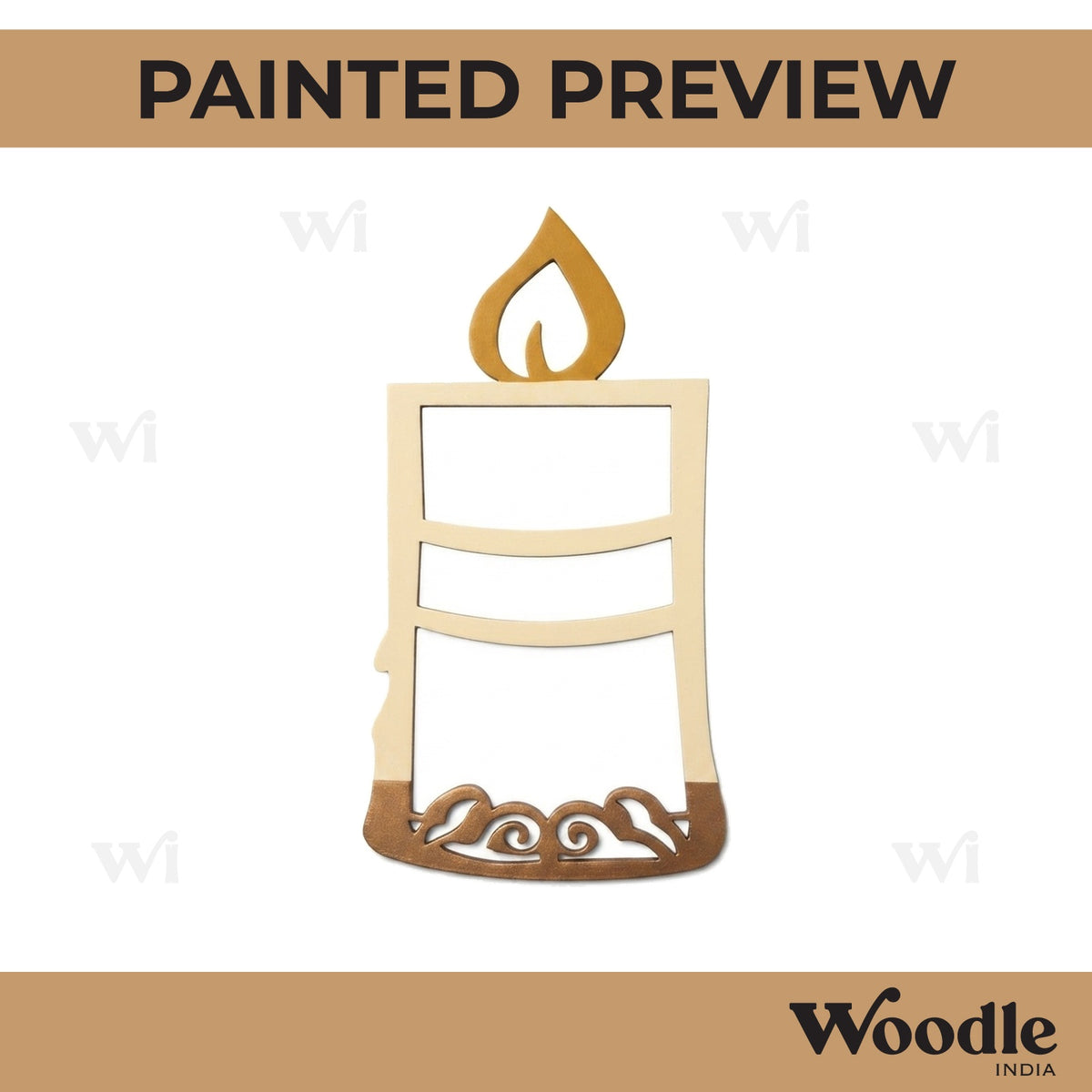 Candle Cutout MDF Design 1