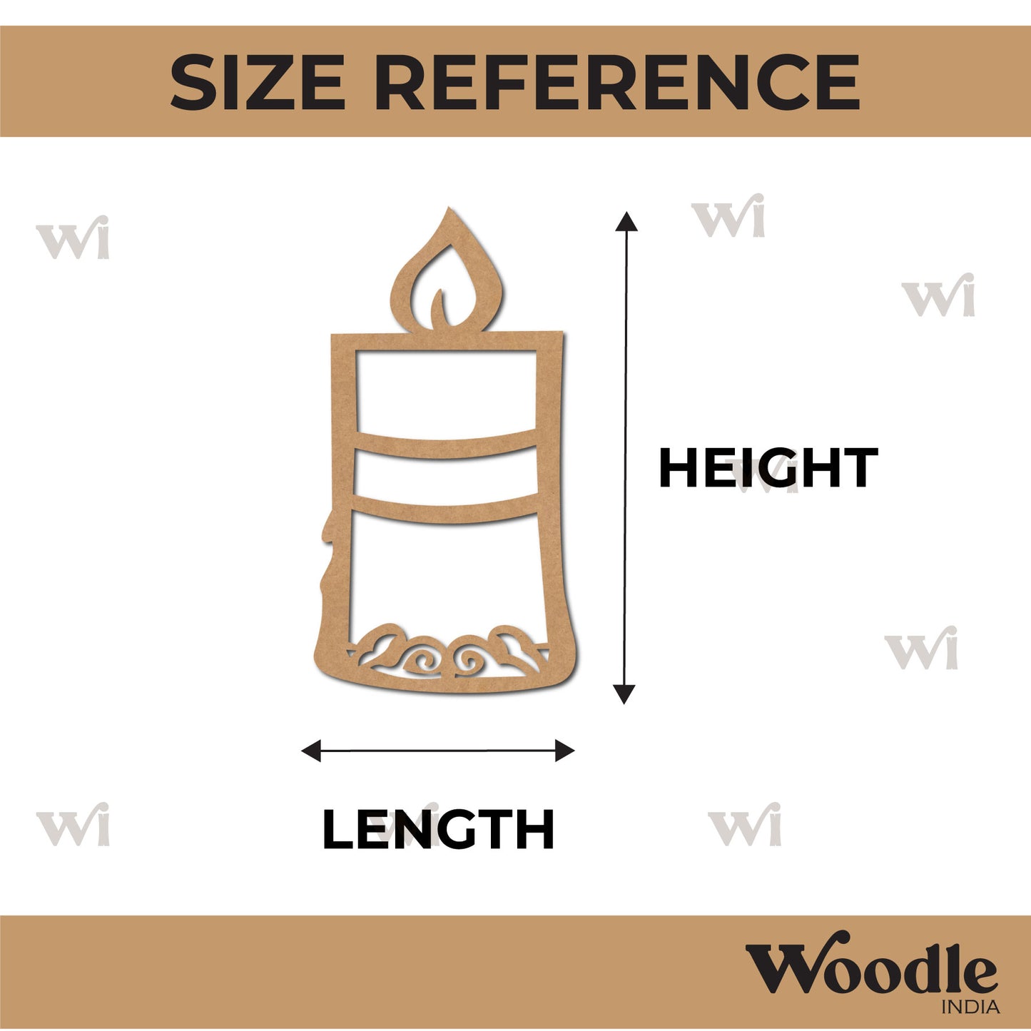 Candle Cutout MDF Design 1