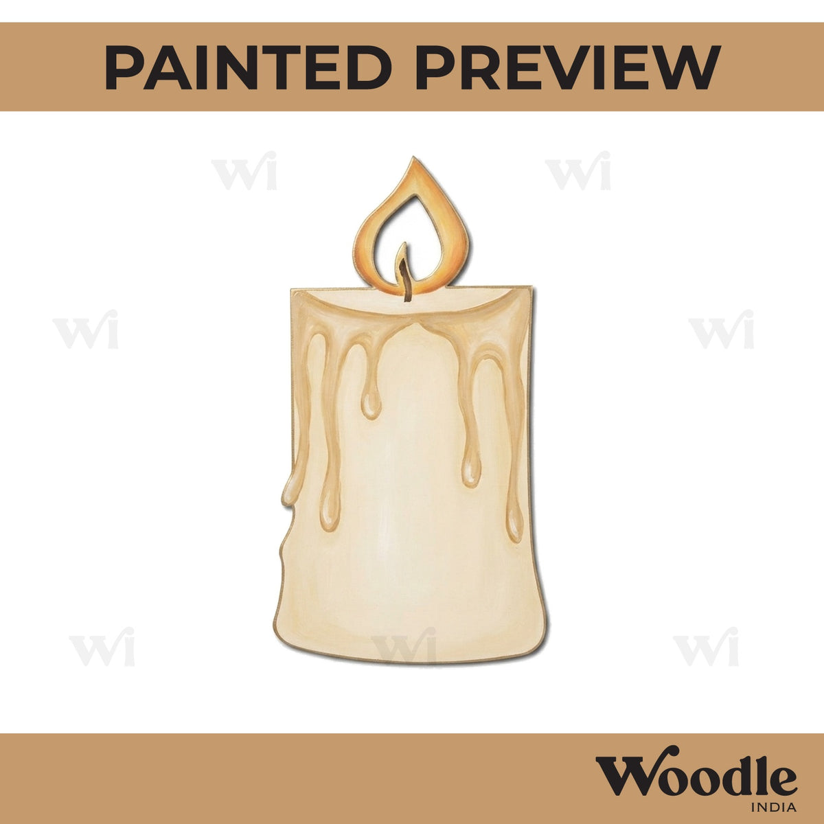 Candle Cutout MDF Design 2