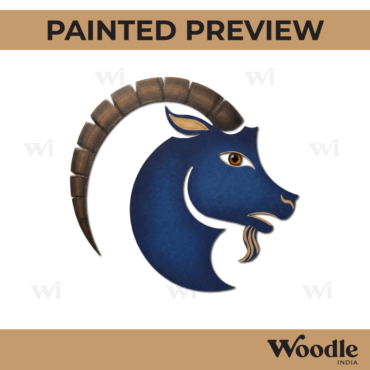 Capricorn Zodiac Sign Cutout MDF Design 1