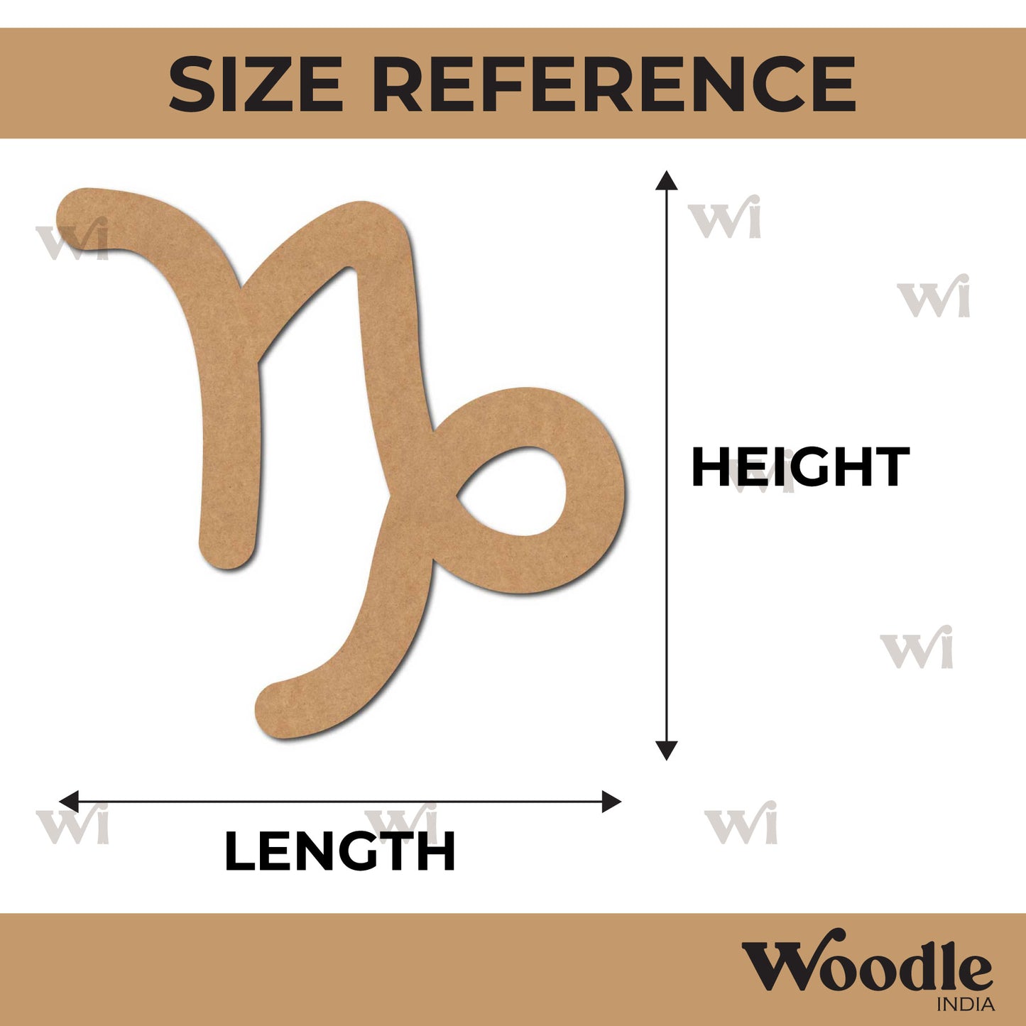 Capricorn Zodiac Sign Cutout MDF Design 2