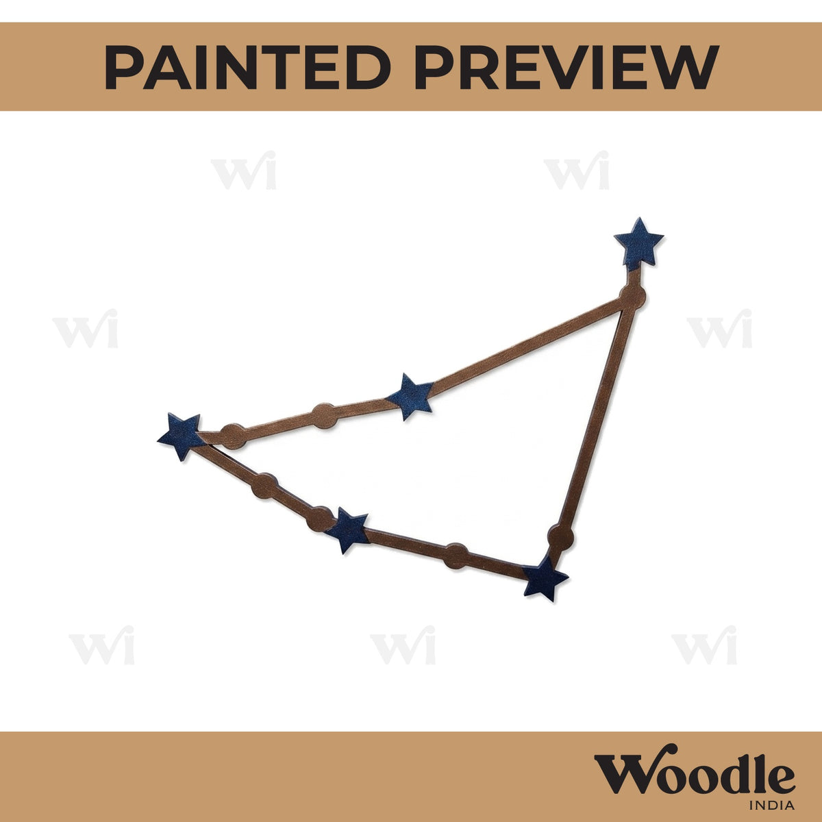 Capricorn Constellation Zodiac Style Cutout MDF Design 1
