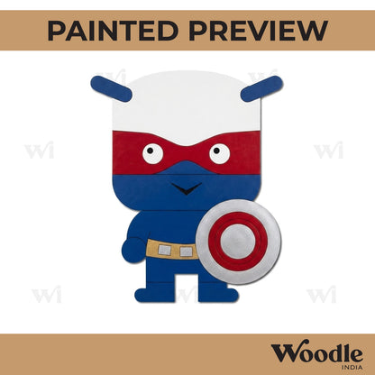 Captain America Cartoon Pre Marked MDF Design 1