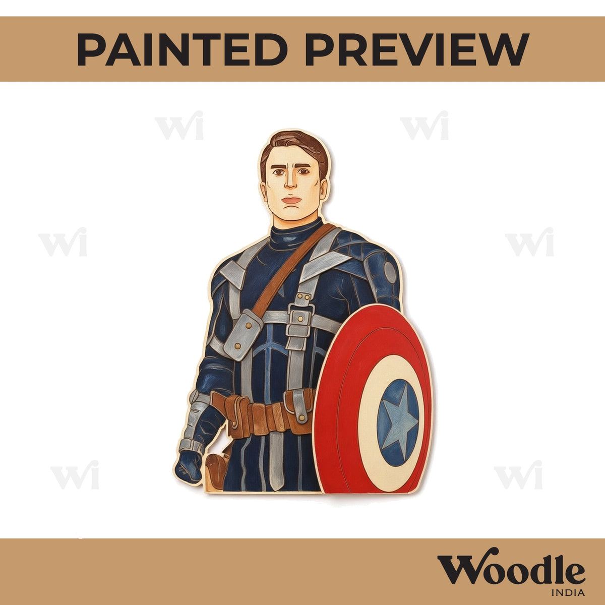 Captain America Marvel Pre Marked MDF Design 3