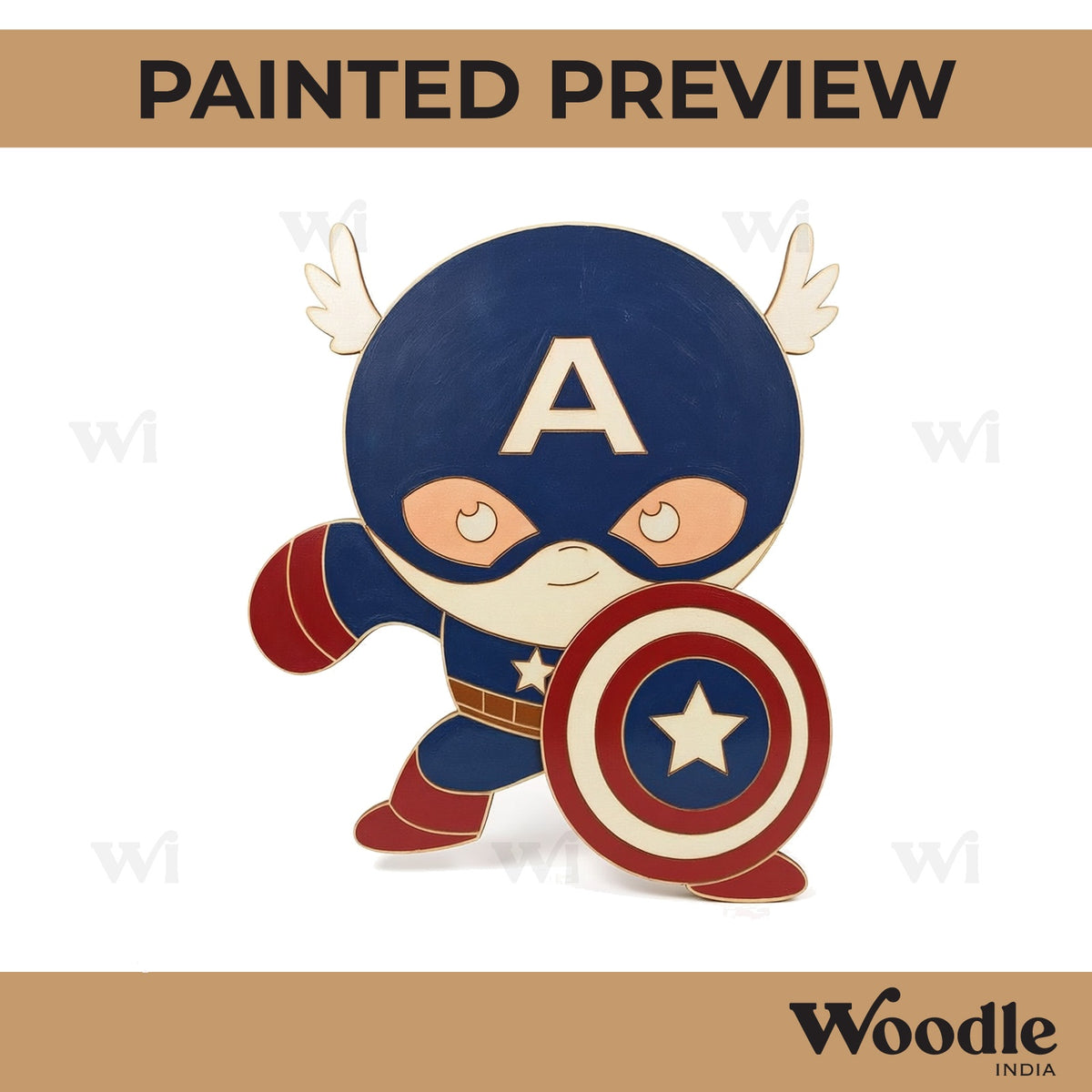 Captain America Marvel Pre Marked MDF Design 6