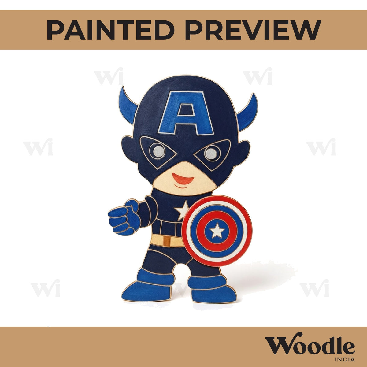 Captain America Marvel Pre Marked MDF Design 9