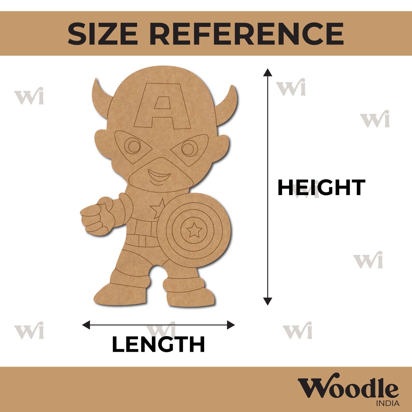Captain America Marvel Pre Marked MDF Design 9