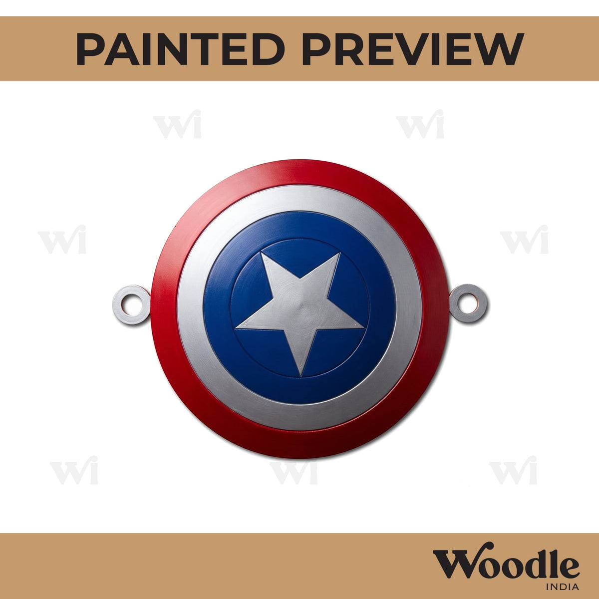 Captain America Marvel Rakhi Pre Marked MDF Design 1