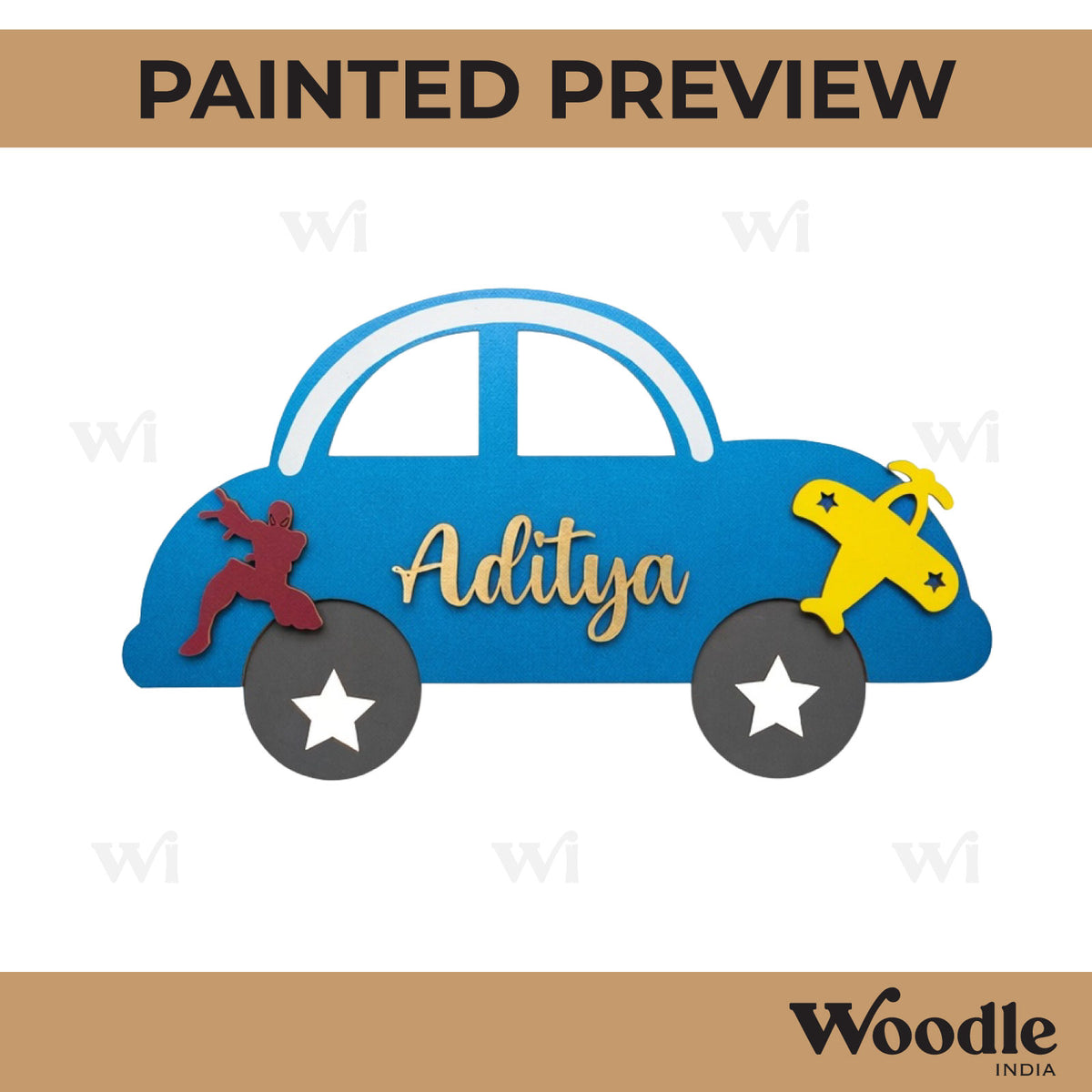 Car Nameplate MDF Design 1