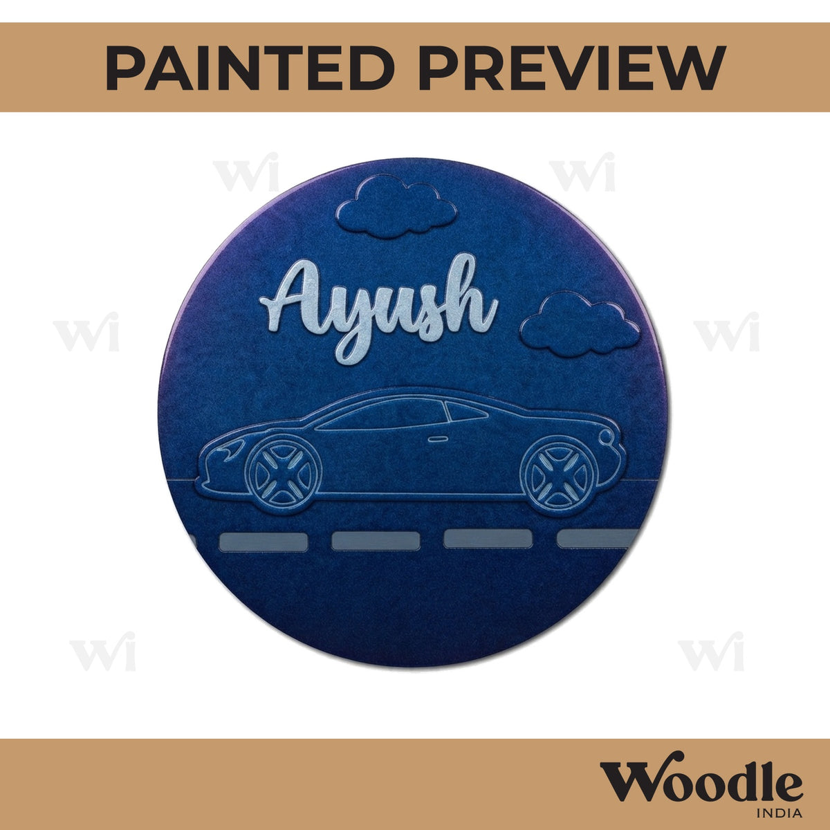 Car Nameplate MDF Design 3