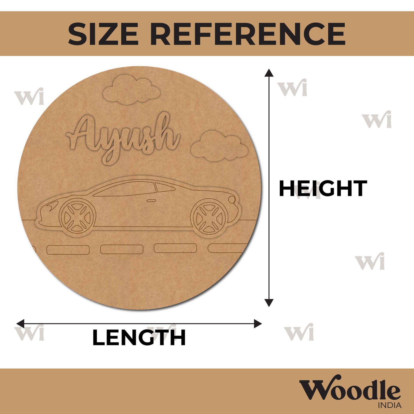 Car Nameplate MDF Design 3