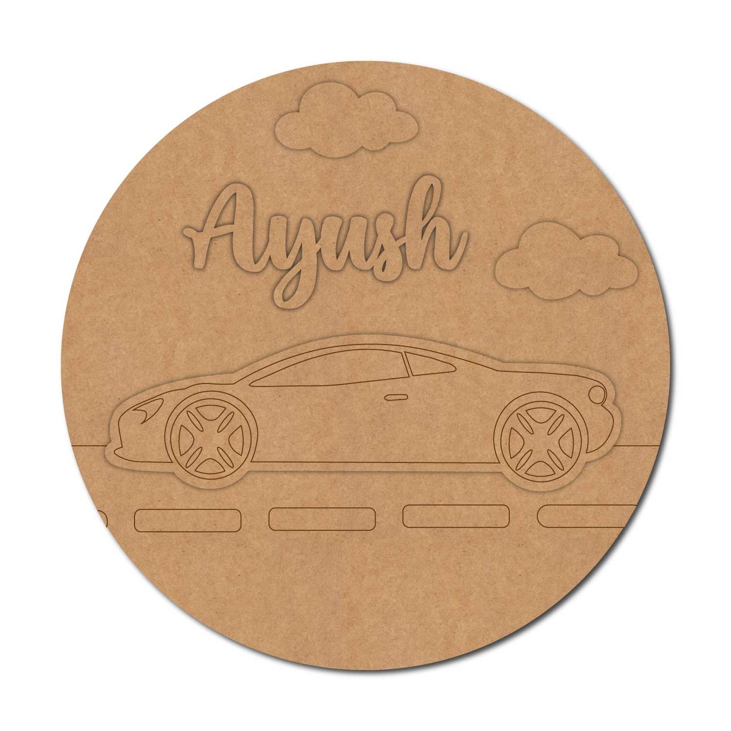 Car Nameplate MDF Design 3
