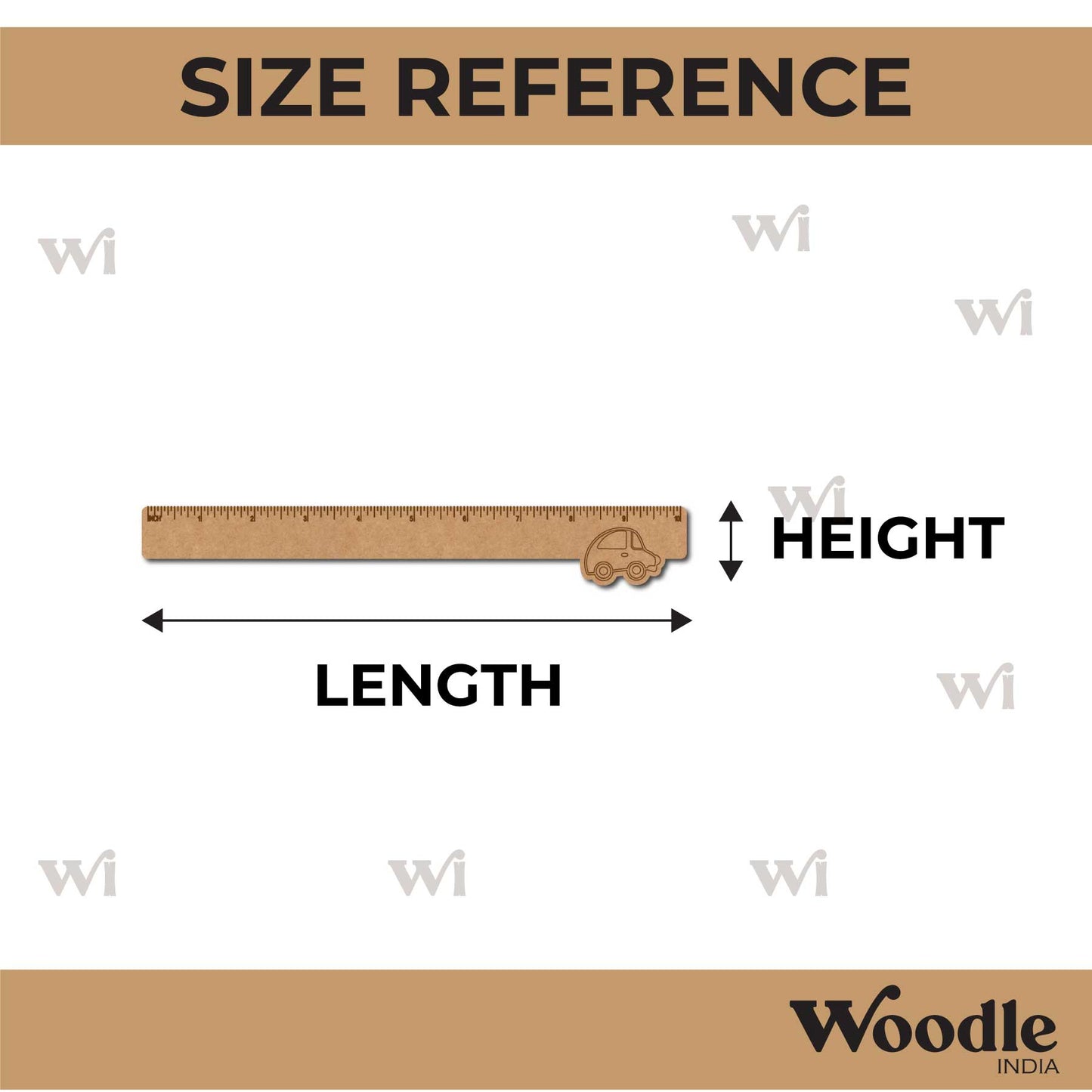 Car Ruler Scale MDF Design 1