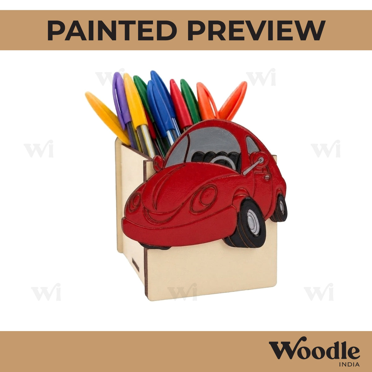 Car Pen Stand MDF Design 1