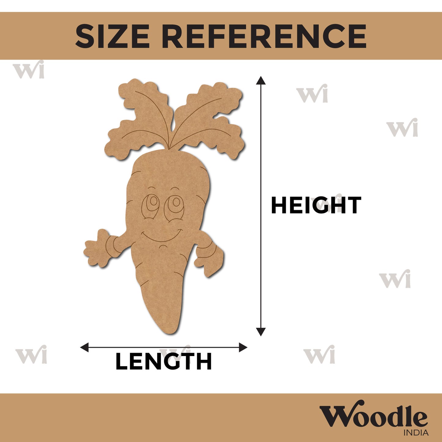 Carrot Pre Marked MDF Design 1