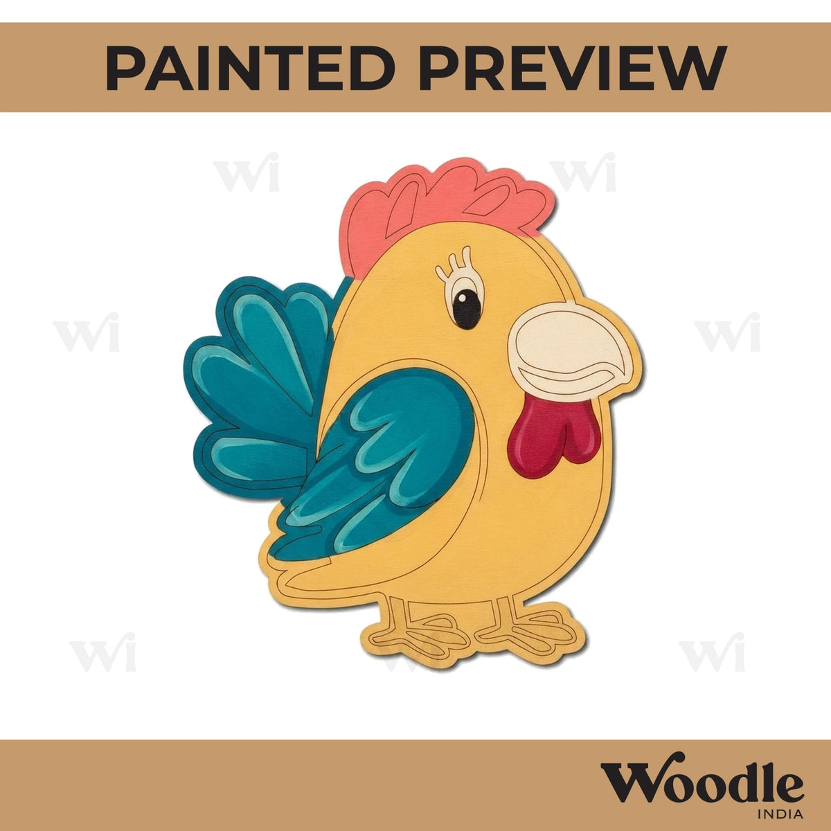 Cartoon Bird Pre Marked MDF Design 1