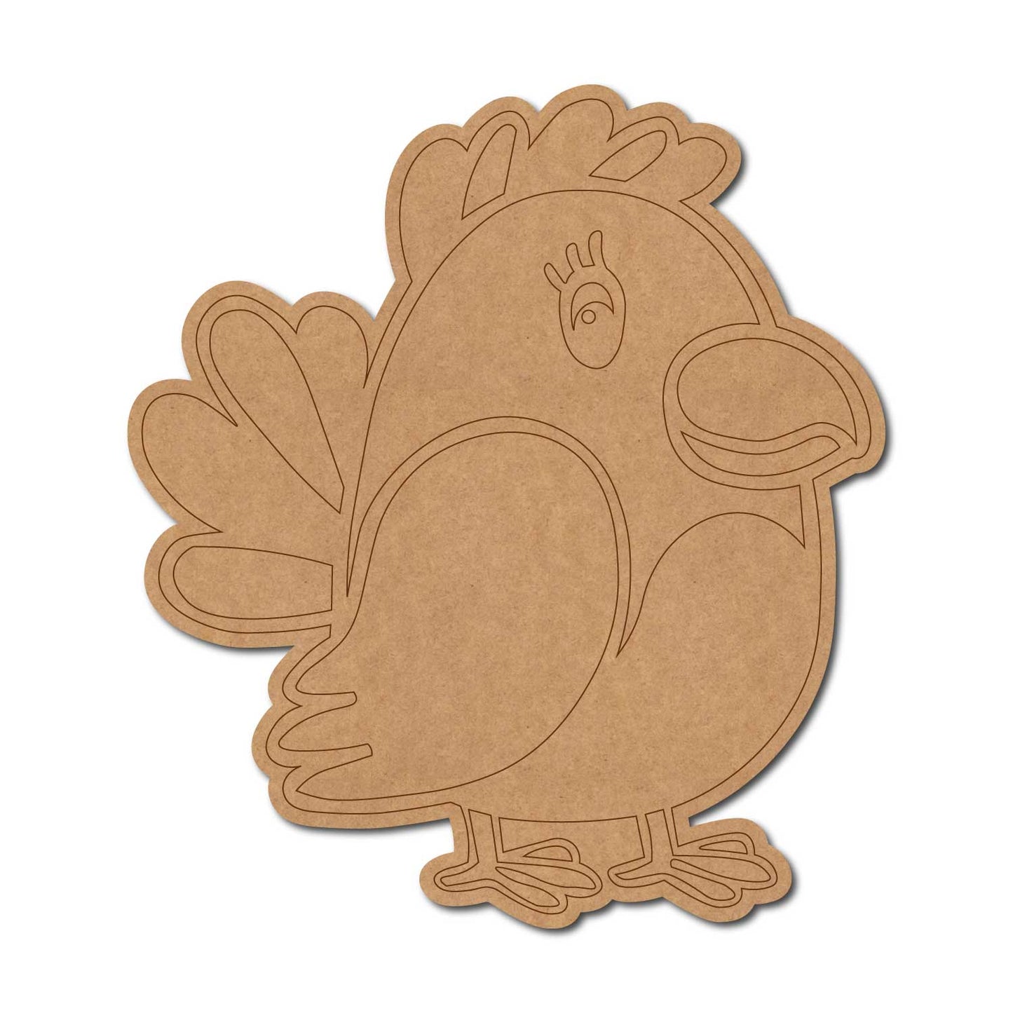 Cartoon Bird Pre Marked MDF Design 1