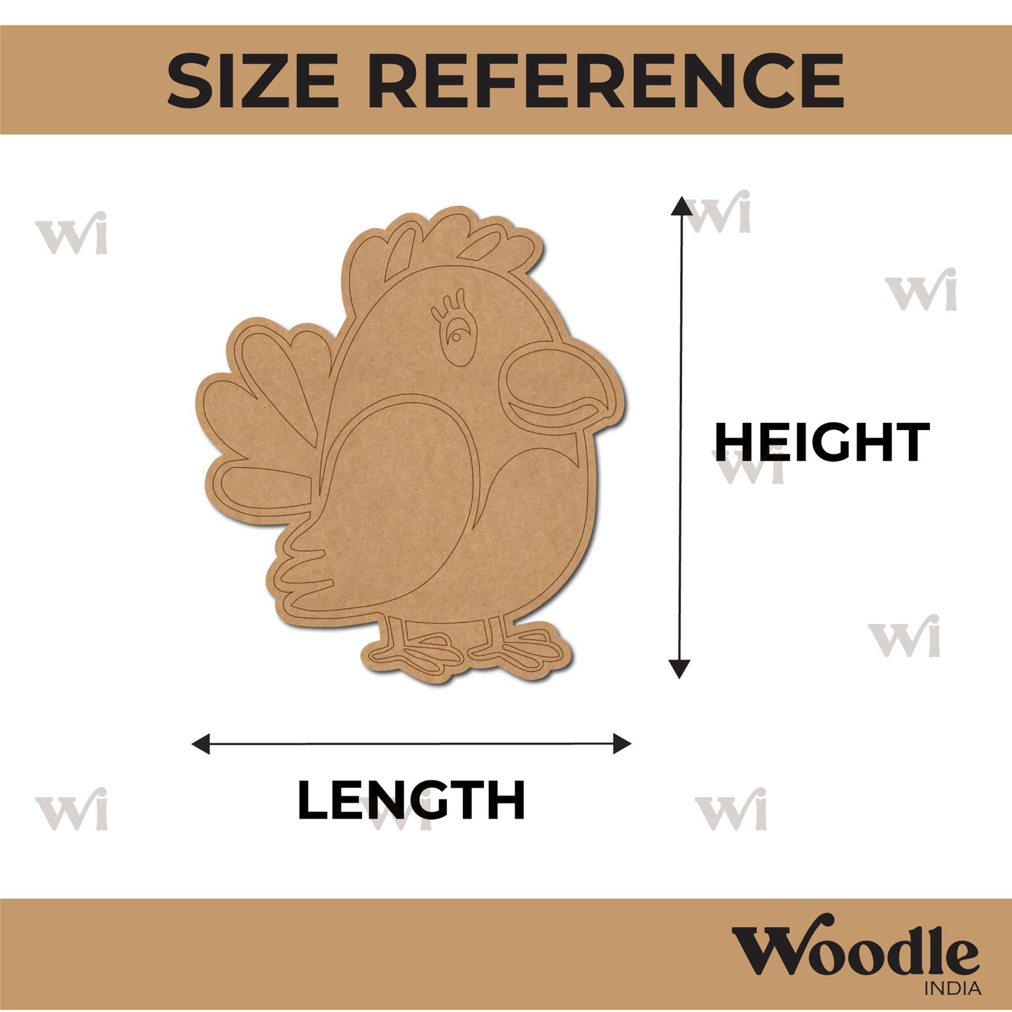 Cartoon Bird Pre Marked MDF Design 1