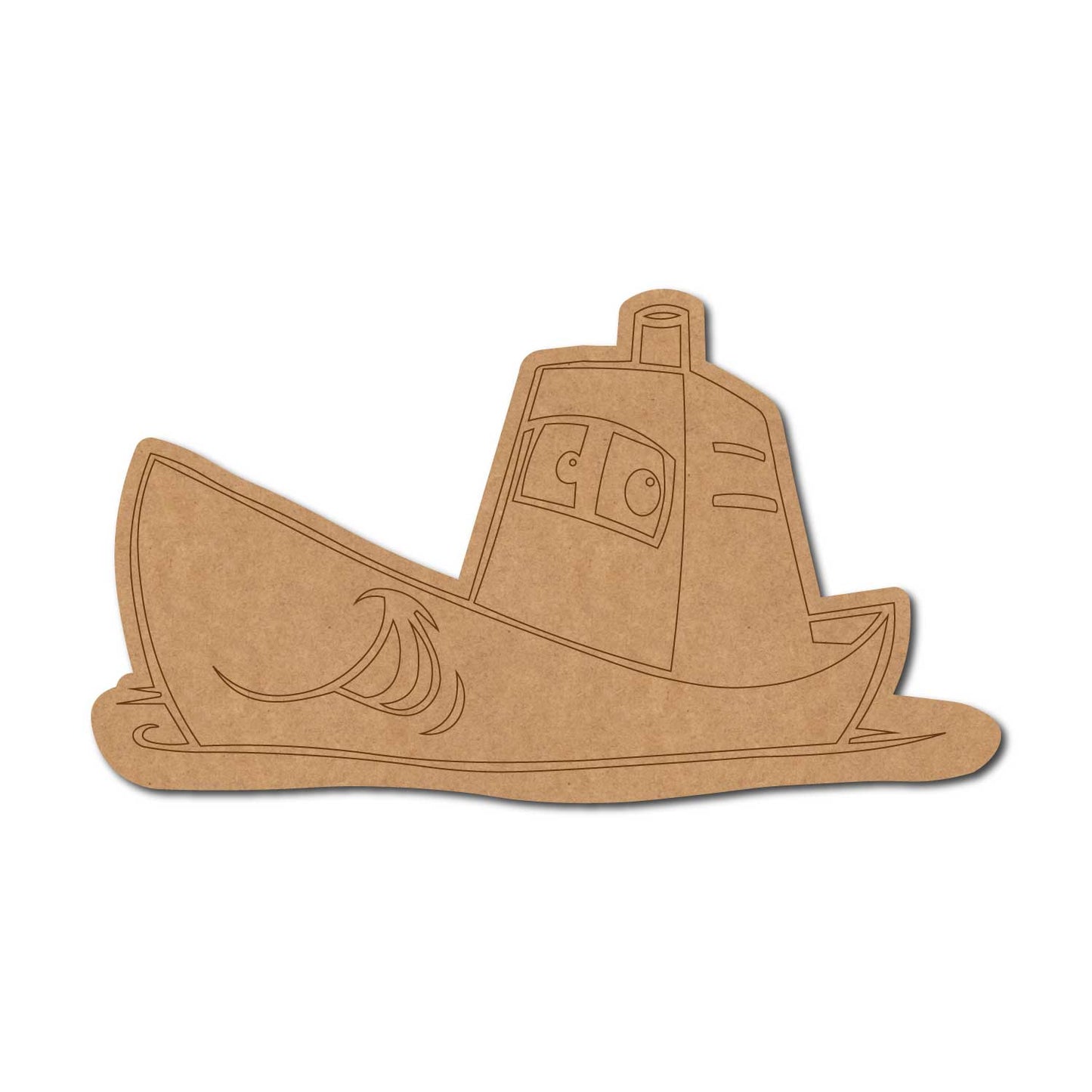 Cartoon Boat Pre Marked MDF Design 1