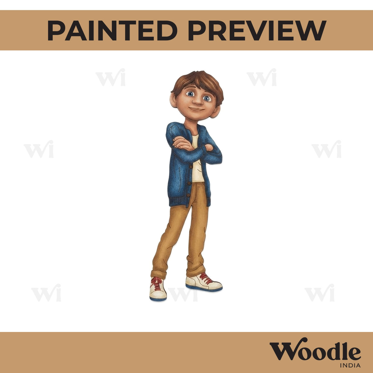 Cartoon Boy Pre Marked MDF Design 1