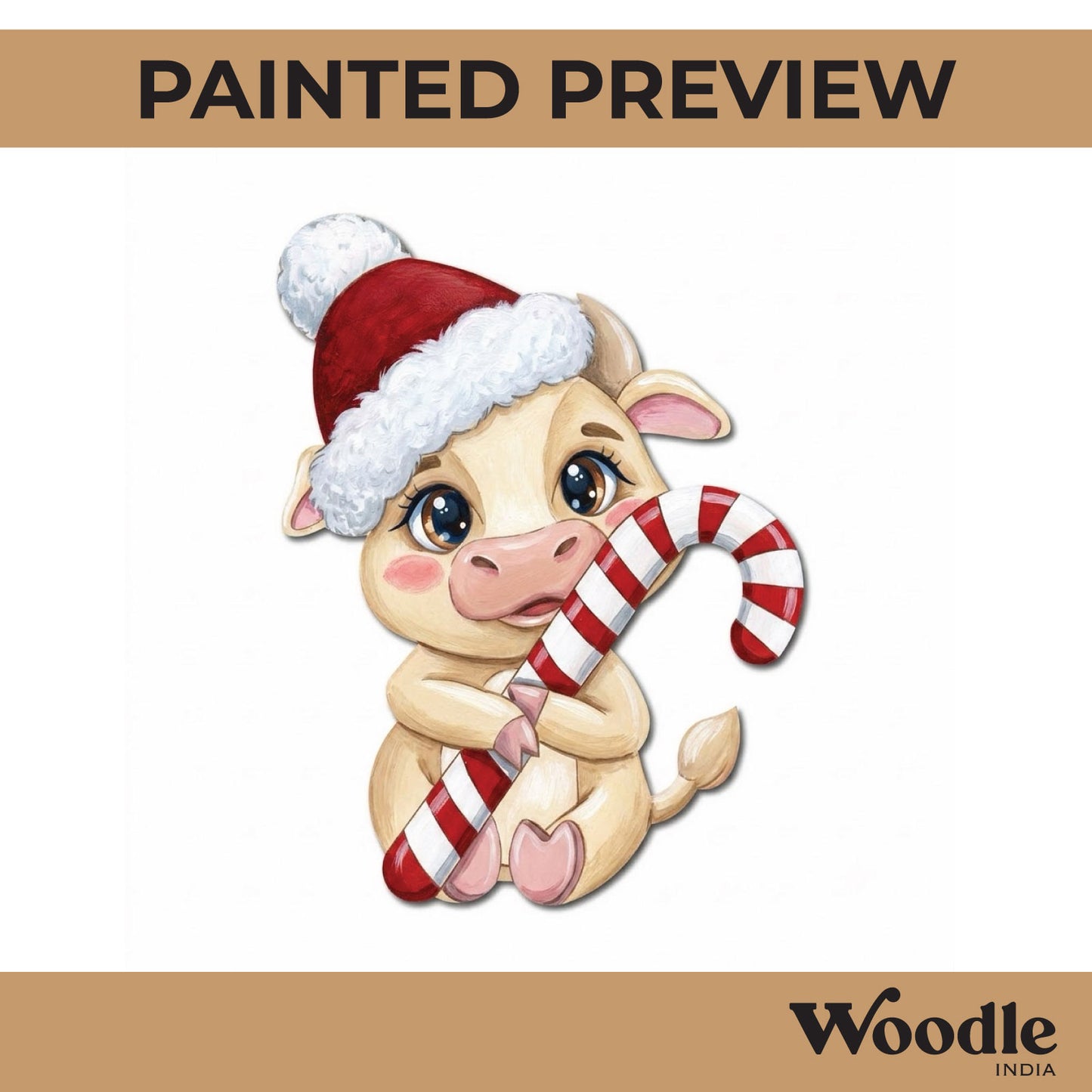 Cartoon Buffalo Pre Marked MDF Design 1