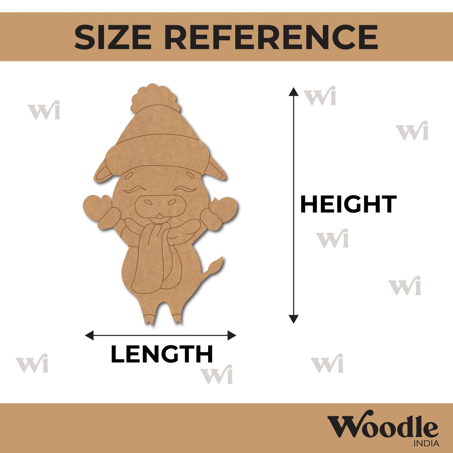 Cartoon Buffalo Pre Marked MDF Design 2