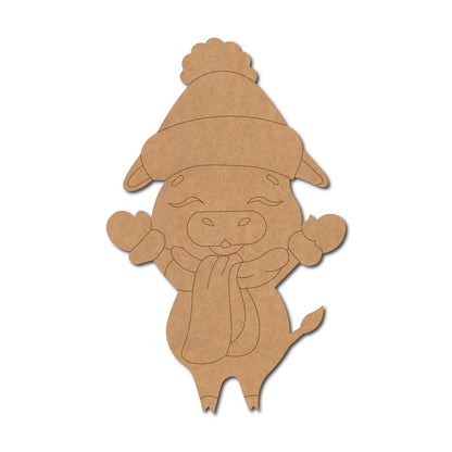 Cartoon Buffalo Pre Marked MDF Design 2